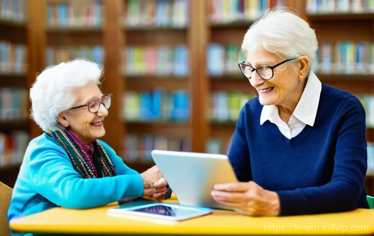 실버테크와 노인 사회 참여의 중요성 - **Prompt 2: Joyful Intergenerational Video Call**
    A warm and candid shot of a happy senior man, ...