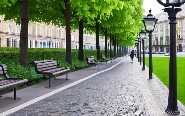고령자 친화적인 스마트 시티 개발 - **"Serene Urban Oasis: A Vibrant, Age-Friendly Street Scene"**
    A wide-angle, bright, and invitin...